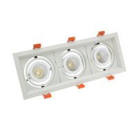 FOCO DOWNLIGHT LED CREE-COB DIRECIONÁVEL MADISON 3x10W LIFUD (UGR 19) CORTE 295×110 MM