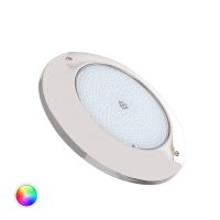 FOCO PISCINA LED SUPERFÍCIE RGB 12V AC AÇO INOXIDÁVEL 35W