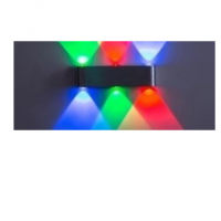 APLIQUE LED ALUMÍNIO 6W RGB FIXO