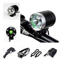 KIT LANTERNA LED P/BICICLETA 3600 LUMENS 3 LEDS