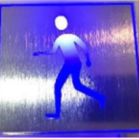 SINALÉTICA SALIENTE 3W LED INDICAÇÃO DE CAMINHO