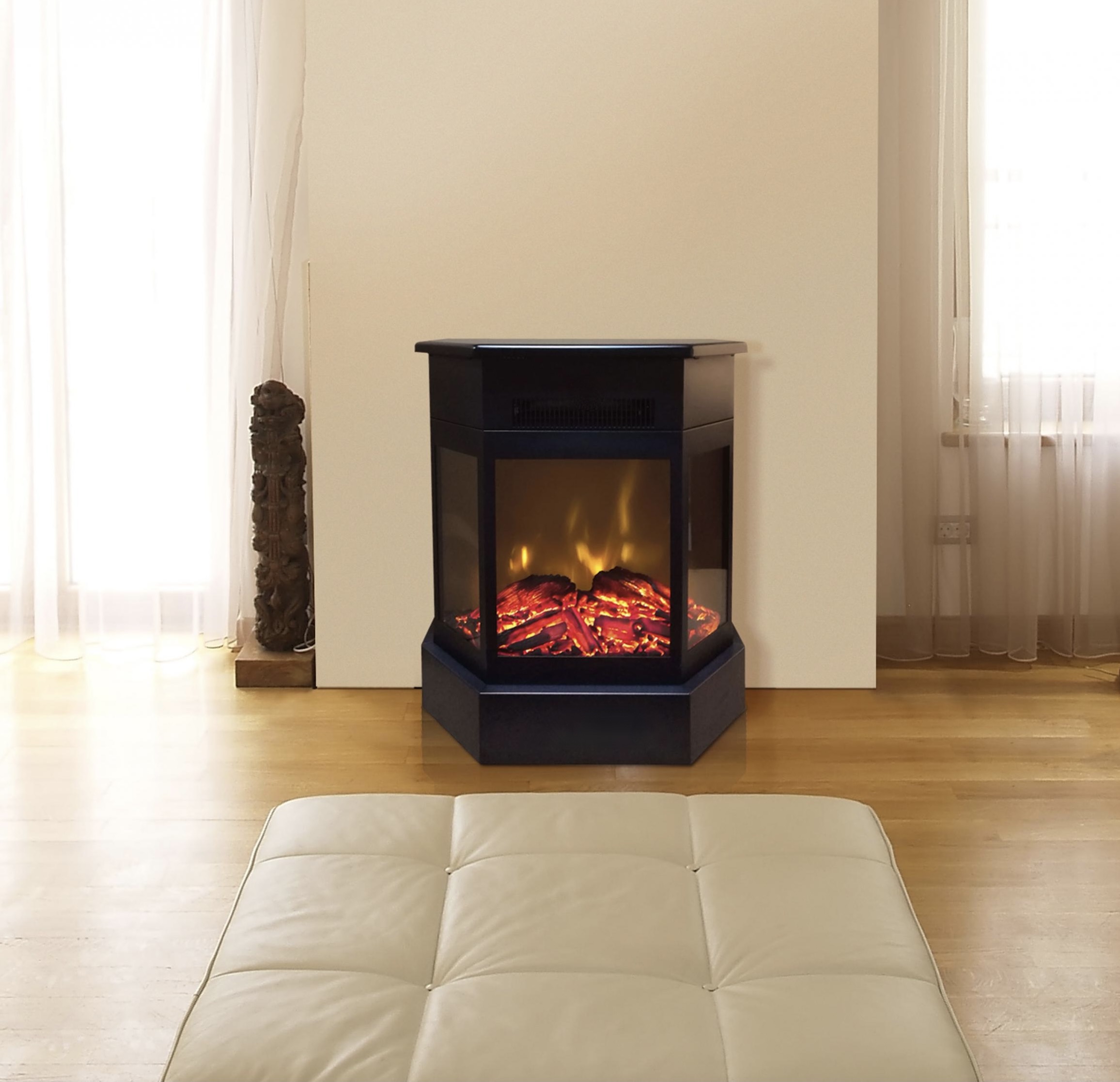 LAREIRA ELÉTRICA DE CHÃO ESTRELA 1000W / 2000W - AMAROLED