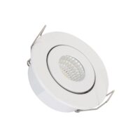 DOWNLIGHT LED 1W COB DIRECIONÁVEL REDONDO BRANCO CORTE Ø44MM