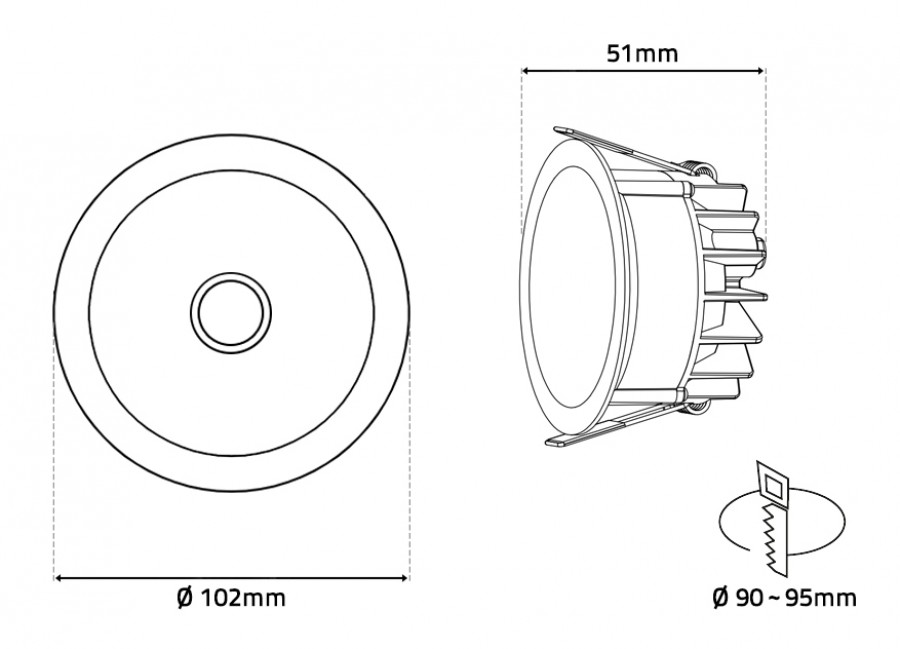 DOWNLIGHT COB LED AVIOR 10W 3CCT IP54 | PRETO - Image 3