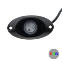 CONJUNTO DE 6 FOCOS LED RGB ROCK LIGHT P/ AUTOMÓVEIS 4X4 E BARCOS 9W 12V IP68