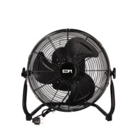 VENTOINHA INDUSTRIAL OSCILANTE PRETO 45W | LÂMINAS Ø35 x 44,5CM