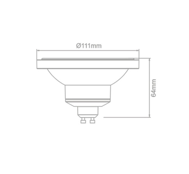 LÂMPADA LED AR111 GU10 12W DIMÁVEL - AMAROLED