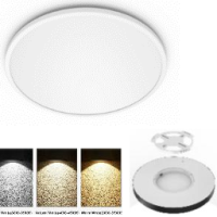 PAINEL LED SLIM REDONDO ARO BRANCO 60 x 60 CM SALIENTE 50W (3CCT)