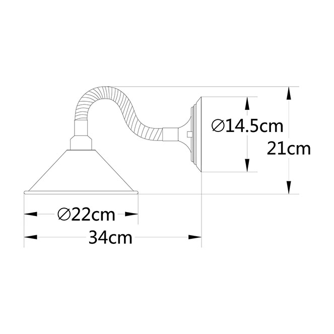 APLIQUE SOGA 1 X E27 | CORDA CASTANHO - Image 2