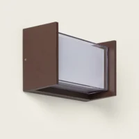 APLIQUE DE PAREDE EXTERIOR LED 12W ALUMÍNIO CCT SELECIONÁVEL DUPLO DIFUSOR ISOLDE