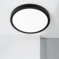 PAINEL SALIENTE LED REDONDO 24W PRETO CCT