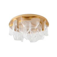 CANDEEEIRO DE TETO CLAIRE 160W LED DOURADO