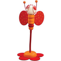 CANDEEIRO DE MESA ABELHA LARANJA/VERMELHO P/ 1X G4 12V