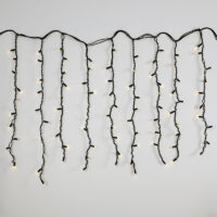 CORTINA DE LUZES LED – 1,5M X 90CM – 100 LUZES – BRANCO QUENTE