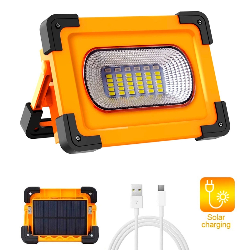 PROJETOR SOLAR LED PORTÁTIL C/ BATERIA POWER BANK 30W