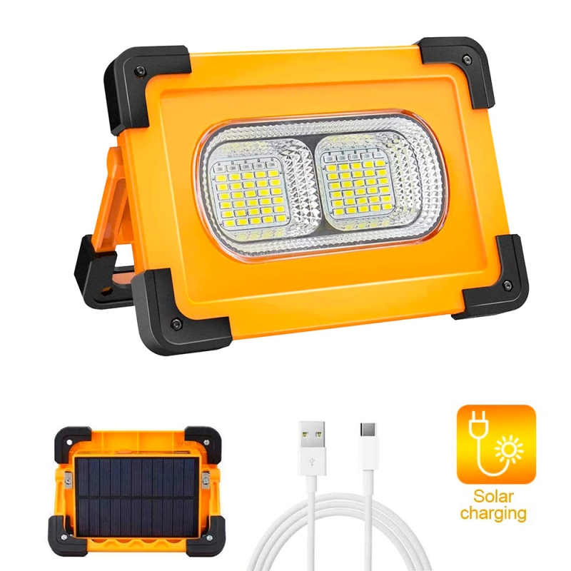 PROJETOR SOLAR LED PORTÁTIL C/ BATERIA POWER BANK 50W