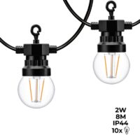 GRINALDA DE LUZ LED 10 LÂMPADAS INTEGRADAS – 8 METROS