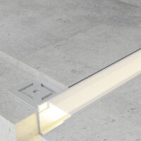PERFIL DE ALUMÍNIO ENCASTRADO EM GESSO/PLADUR P/ FITA LED | HURE 2 MTS