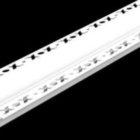 PERFIL ALUMÍNIO P/ EMBUTIR EM PLADUR/GESSO P/ FITA LED | BRANCO ÂNGULO 35X90MM 2 METROS
