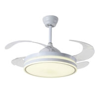 VENTOINHA DE TETO BRANCA C/ CANDEEIRO LED 72W CCT | ASGARD
