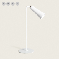 CANDEEIRO DE MESA LED 3W PORTÁTIL METAL C/ BATERIA USB RECARREGÁVEL