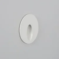 BALIZA EXTERIOR LED 3W ENCASTRÁVEL DE PAREDE CIRCULAR BRANCA BOILER