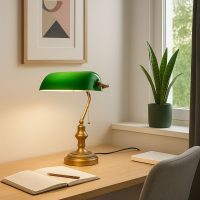 CANDEEIRO DE MESA E ESCRITÓRIO BANQUERO VINTAGE E27
