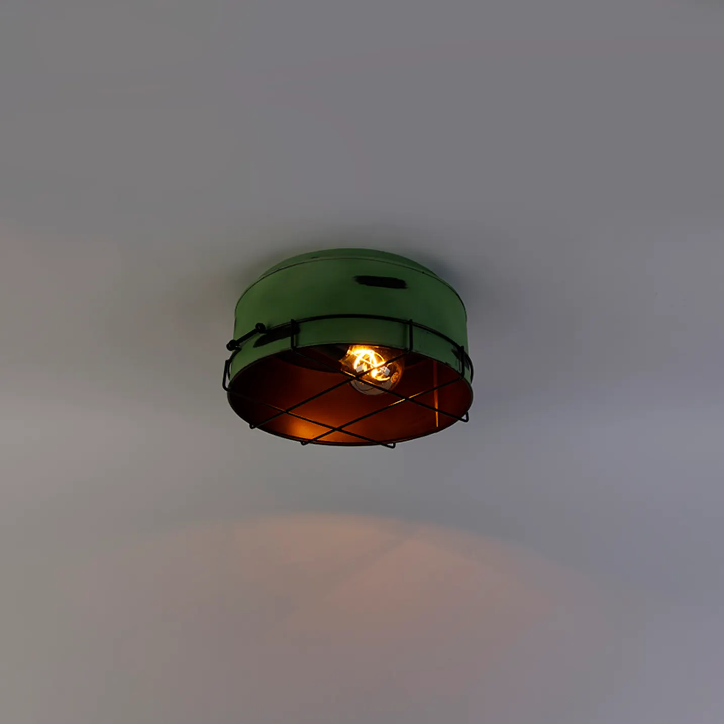 CANDEEIRO DE TETO INDUSTRIAL VERDE 35 CM | BARRIL - Image 9