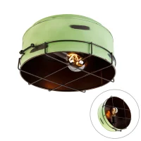 CANDEEIRO DE TETO INDUSTRIAL VERDE 35 CM | BARRIL