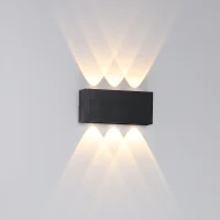 APLIQUE DE PAREDE LED RETANGULAR 6W PRETO IP65 | NH306