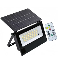 PROJETOR LED SOLAR 100W CCT IP65 C/ COMANDO (ABS)