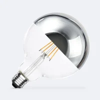 LÂMPADA FILAMENTO LED E27 8W 800 LM G125 CHROME REFLECT